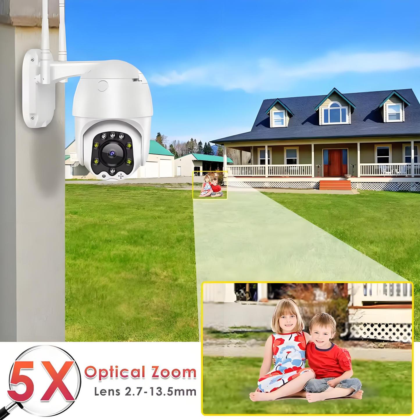 4G WiFi IP Camera Outdoor 5X Zoom Wireless Video Surveillance Cameras AI Tracking Security Protection UHD 5MP CCTV Camera