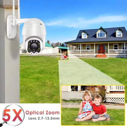 4G WiFi IP Camera Outdoor 5X Zoom Wireless Video Surveillance Cameras AI Tracking Security Protection UHD 5MP CCTV Camera