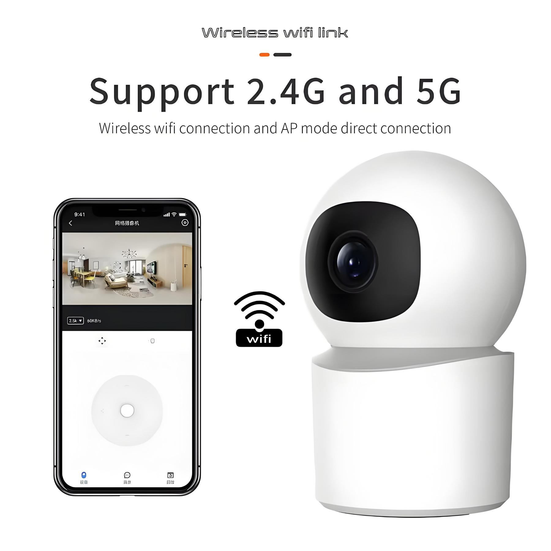 5G WiFi IP Camera Indoor 5MP Wireless Home Security Camera Auto Tracking Baby Monitor Color Night Vision Video Surveillance