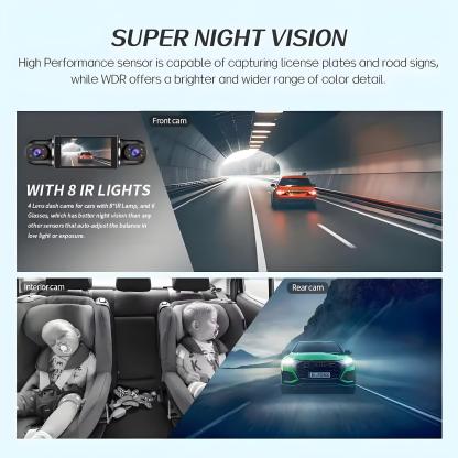 4 Channel GPS Car DVR Dash Cam 24h Parking Monitor 4 Lens*HD 1080P DVRS WiFi Recorder Video Rear View Camera Dashcam Camcorder