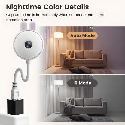 Mini WiFi Camera 2K Indoor Wireless USB Light Bulb Baby Monitor Home Security IP Camera Surveillance Auto Tracking Babe Cam