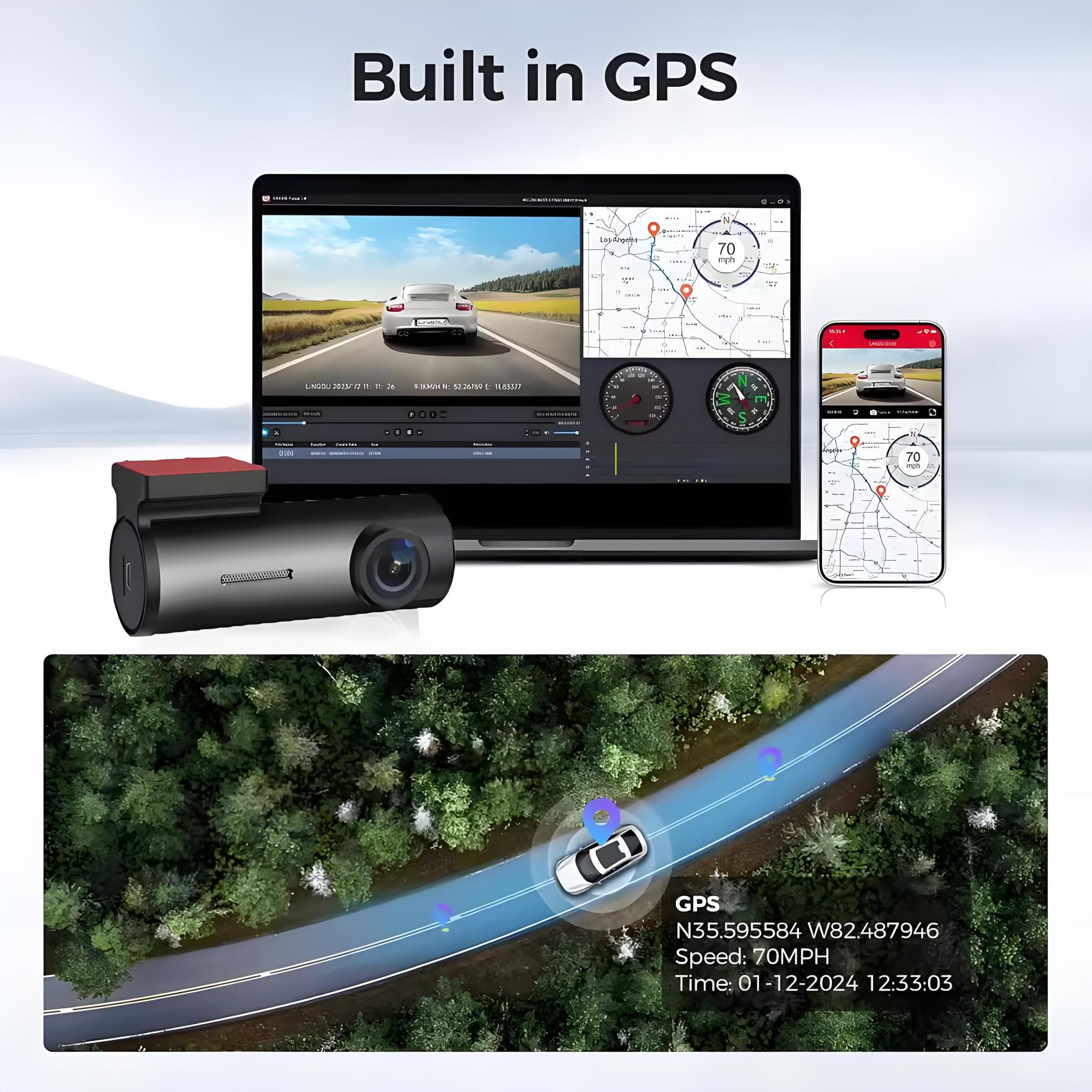 4K WiFi Car DVR Dash Cam GPS Camera HD Mini Car Cam 24H Parking Monitor APP Control Car Driving Video Recorder Dashcam