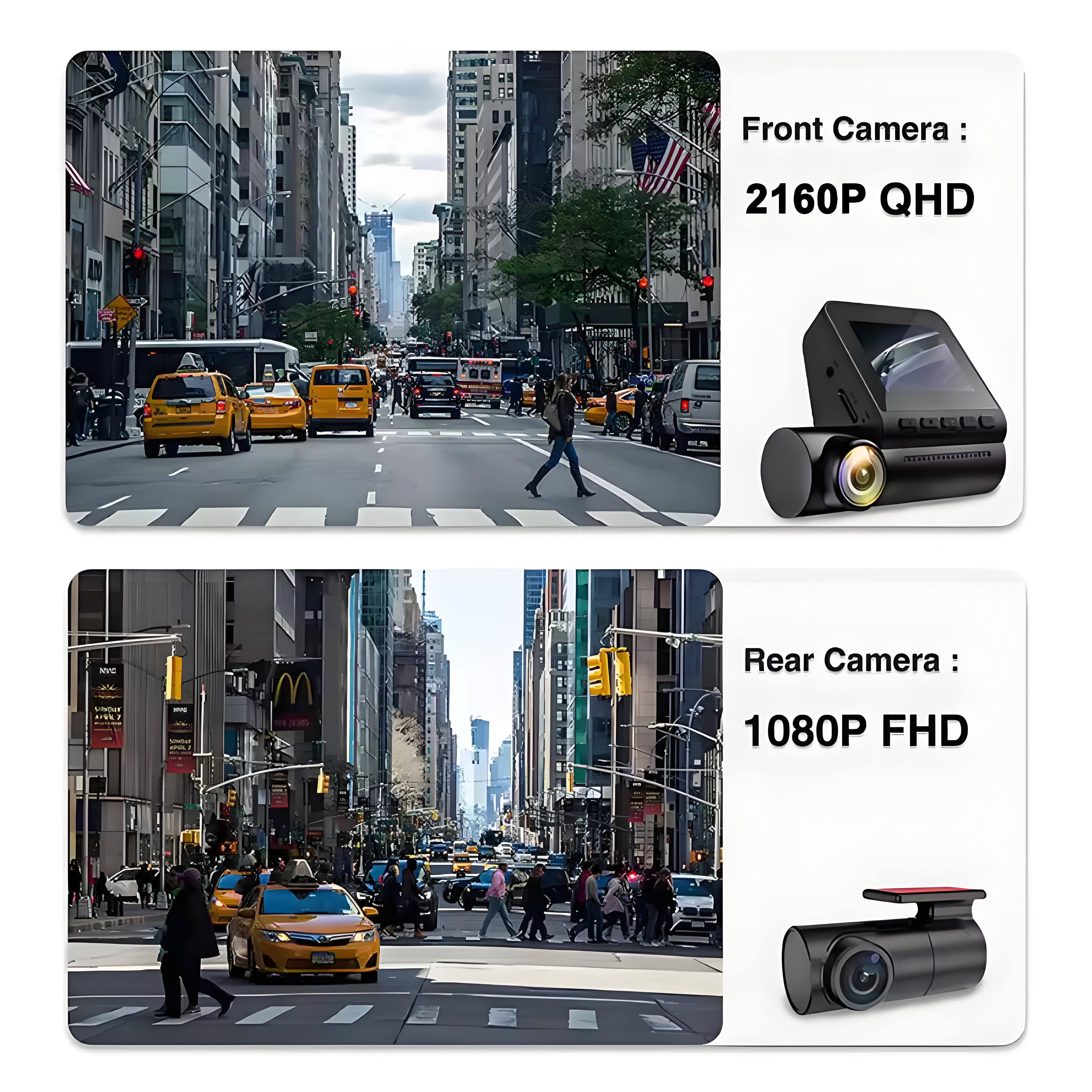 4K Dual Camera Dash Cam for Cars Dual-channel Record External GPS ADAS Car DVR 24H Parking Monitoring 1080P HD Rear Cam Recorder