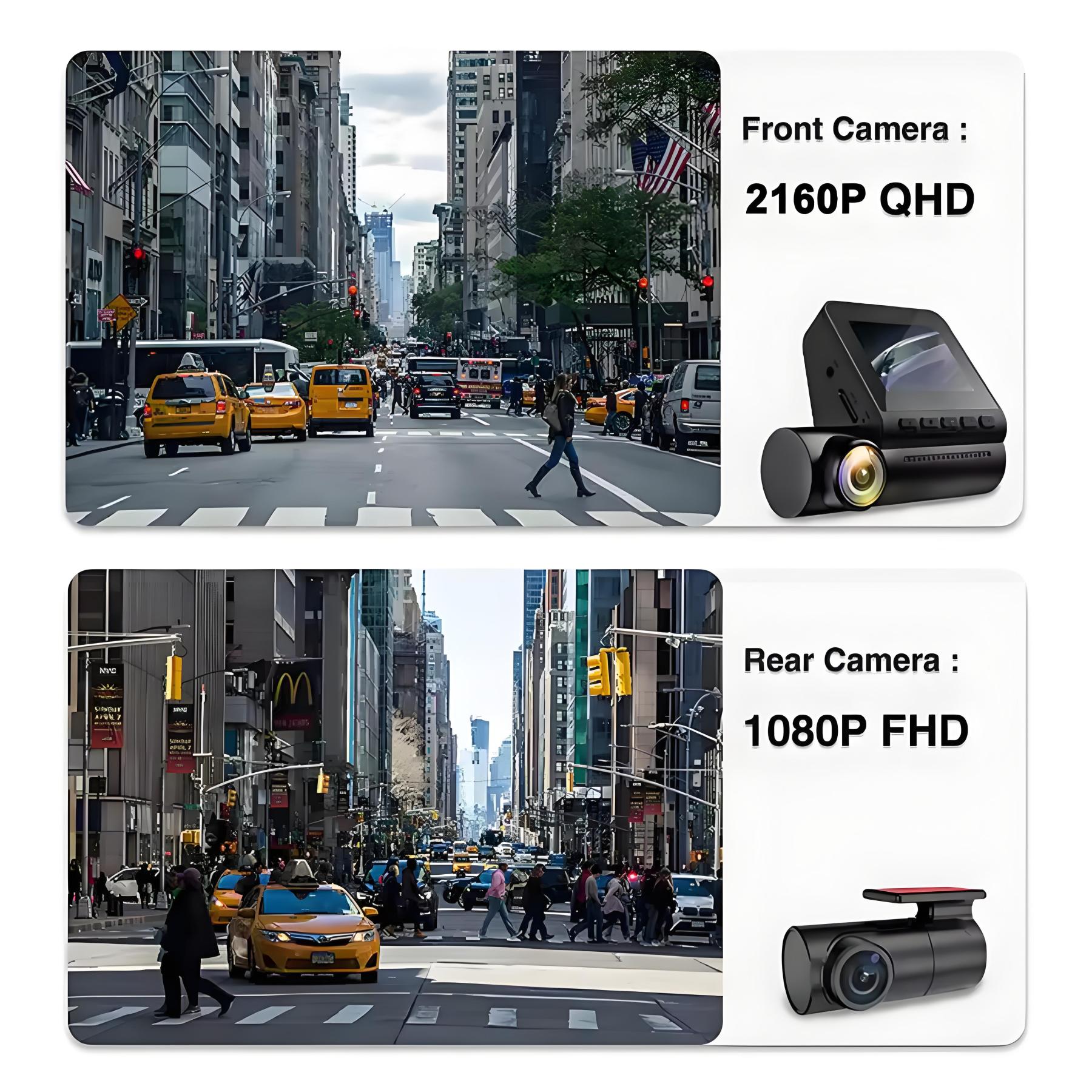 4K Dual Camera Dash Cam for Cars Dual-channel Record External GPS ADAS Car DVR 24H Parking Monitoring 1080P HD Rear Cam Recorder