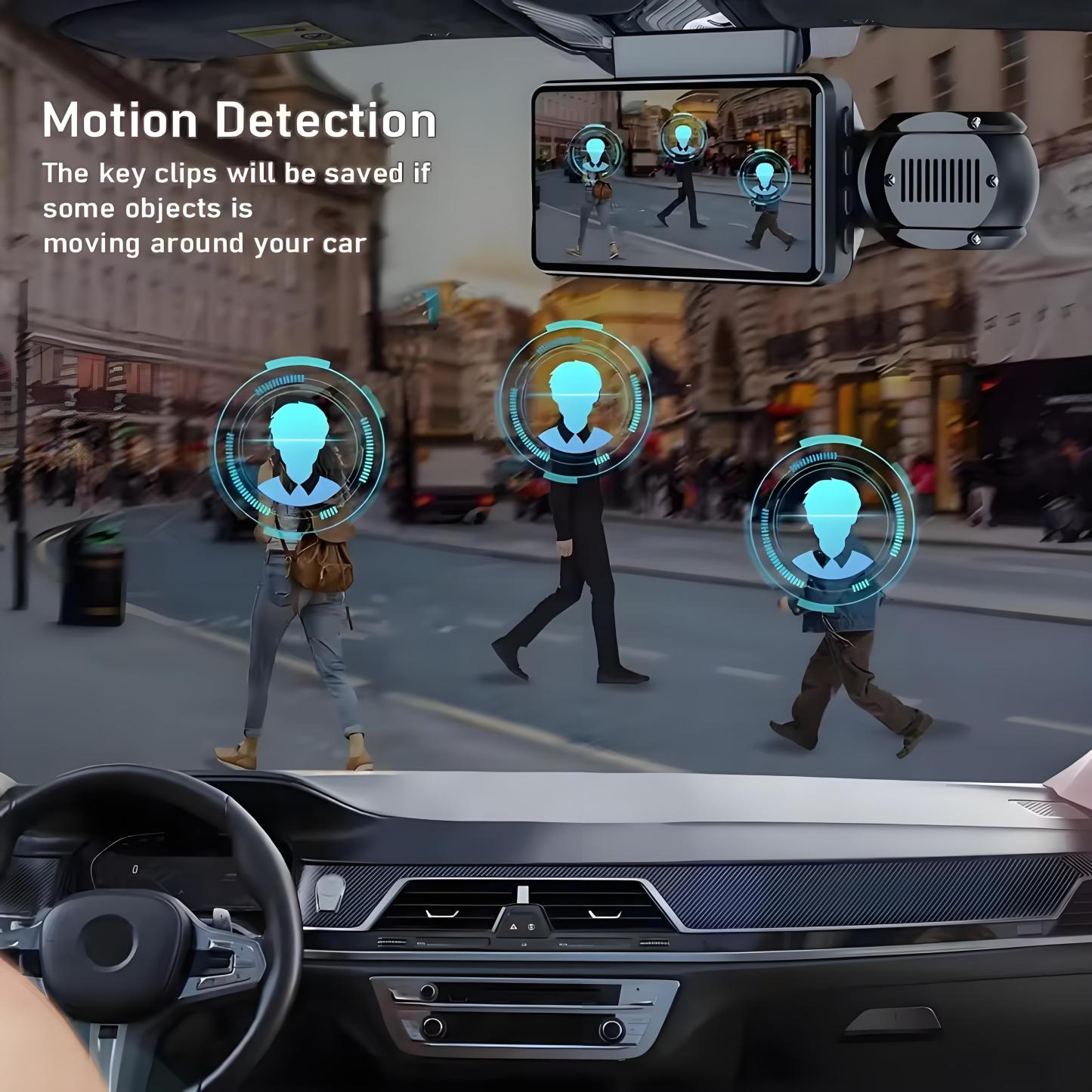 3 Channel Dash Cam Car DVR 1080P Dashcam Front and Inside Triple Dash Camera Night Vision Motion Detection Car Camera Camcorder