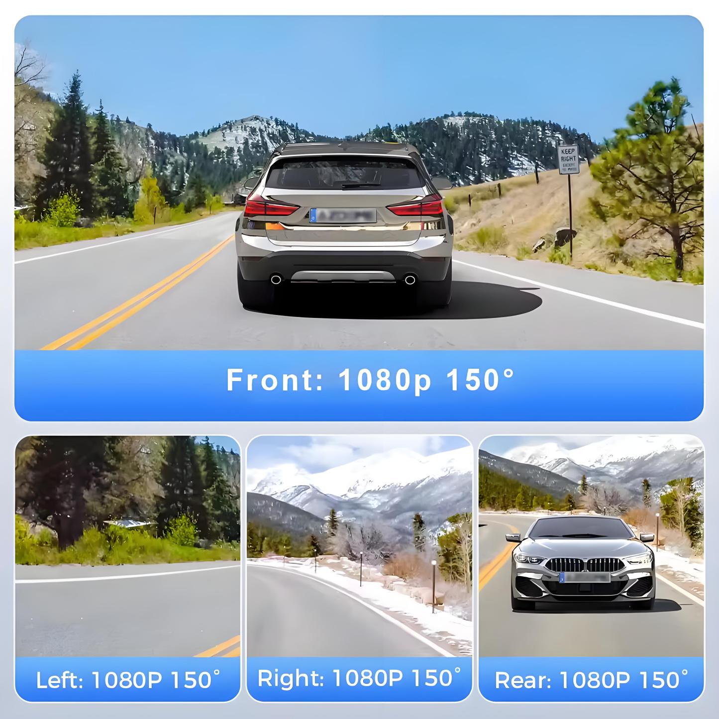 4*1080P 4CH Car DVR GPS 5G Wifi Built-in 128GB APP Control 24H Parking Monitor Night Vision Camera