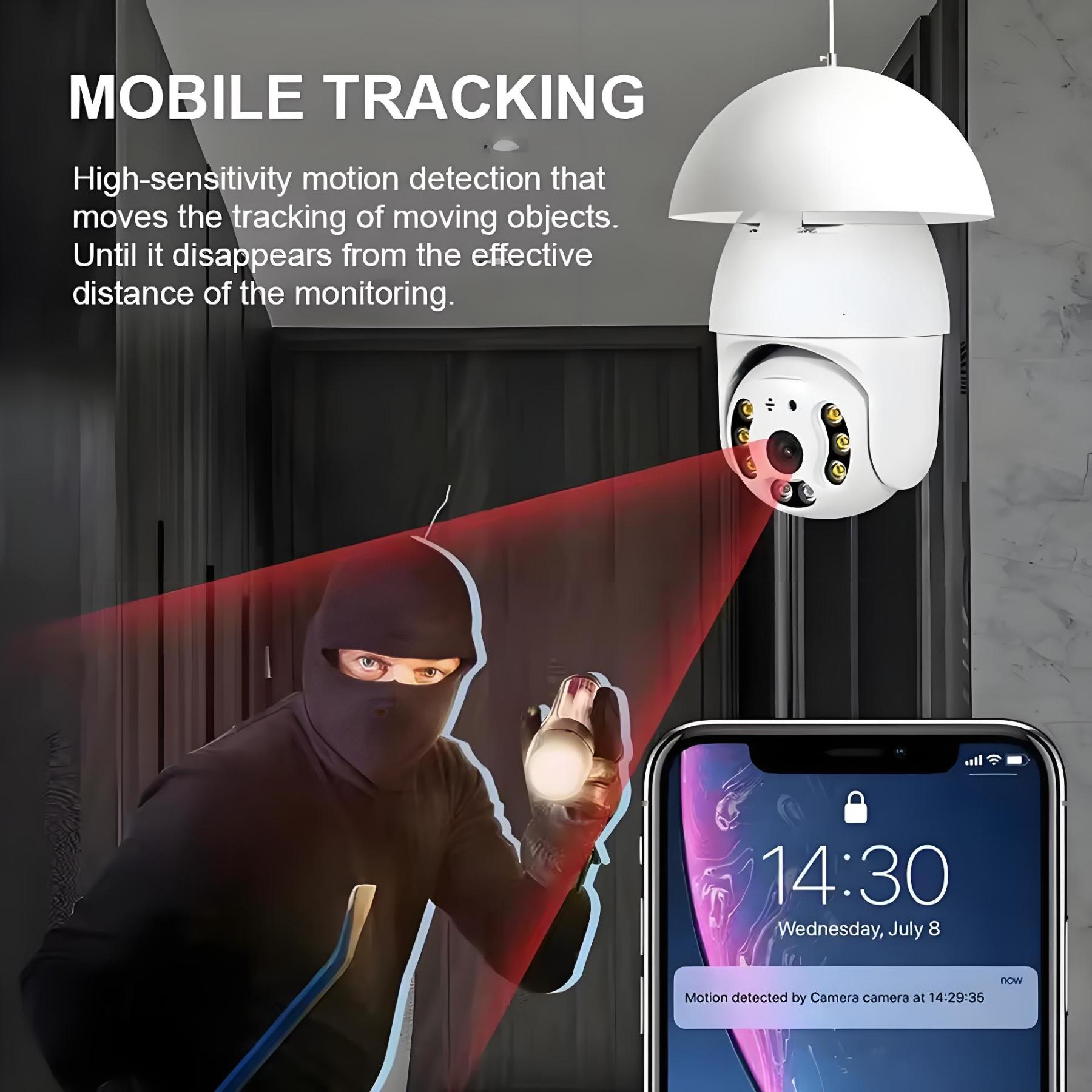 5MP Bulb Camera E27 WiFi Tuya Smart PTZ IP Security Camera CCTV Wireless Outdoor HD Video Surveillance Auto Tracking Monitoring