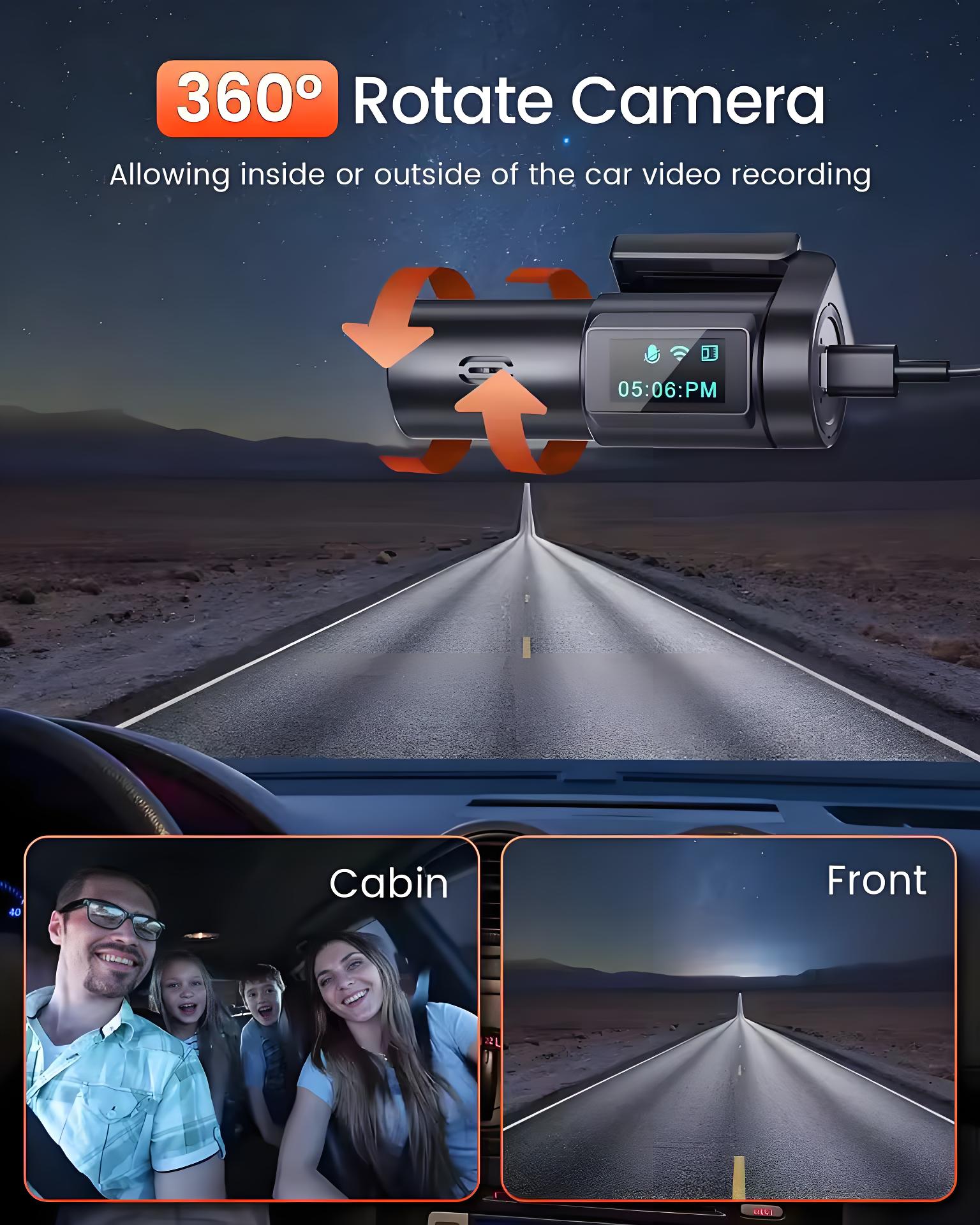 Car DVR Dash Cam FHD 1080P Mini Car Front Dash Camera 24H Parking Night Vision Auto Record Video Recording Dash Cam Camcorder