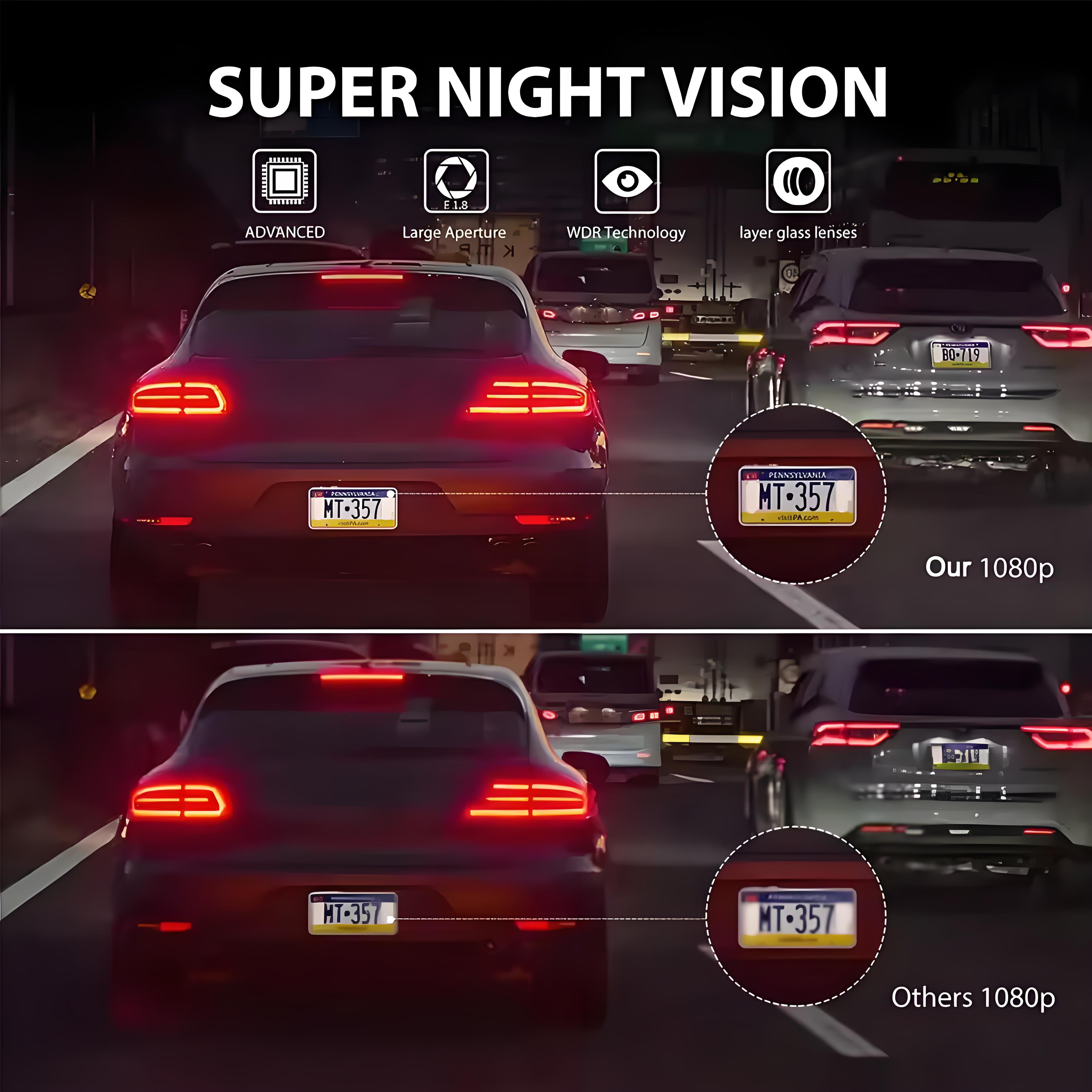 2K Dual Lens Dash Camera WiFi Car DVR HD1080p Dash Cam 24H Parking Monitor Night Vision Car Driving Video Recorder for All Cars