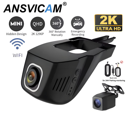 Car DVR Dash Cam Full HD 2K Dash Cam 2 Channel ADAS Car Camera 24H Parking Monitor Wifi APP Control Car Driving Video Recorder