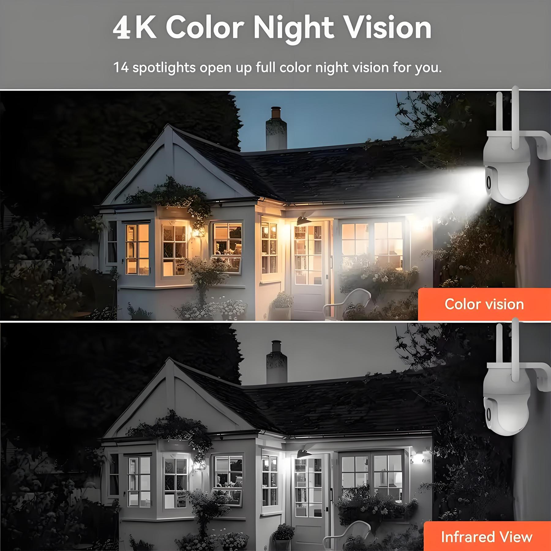 Outdoor Wifi Camera 8MP 4K HD Dome PTZ Security Camera Auto Tracking 5MP IP Cam Wireless CCTV Video Surveillance Monitor