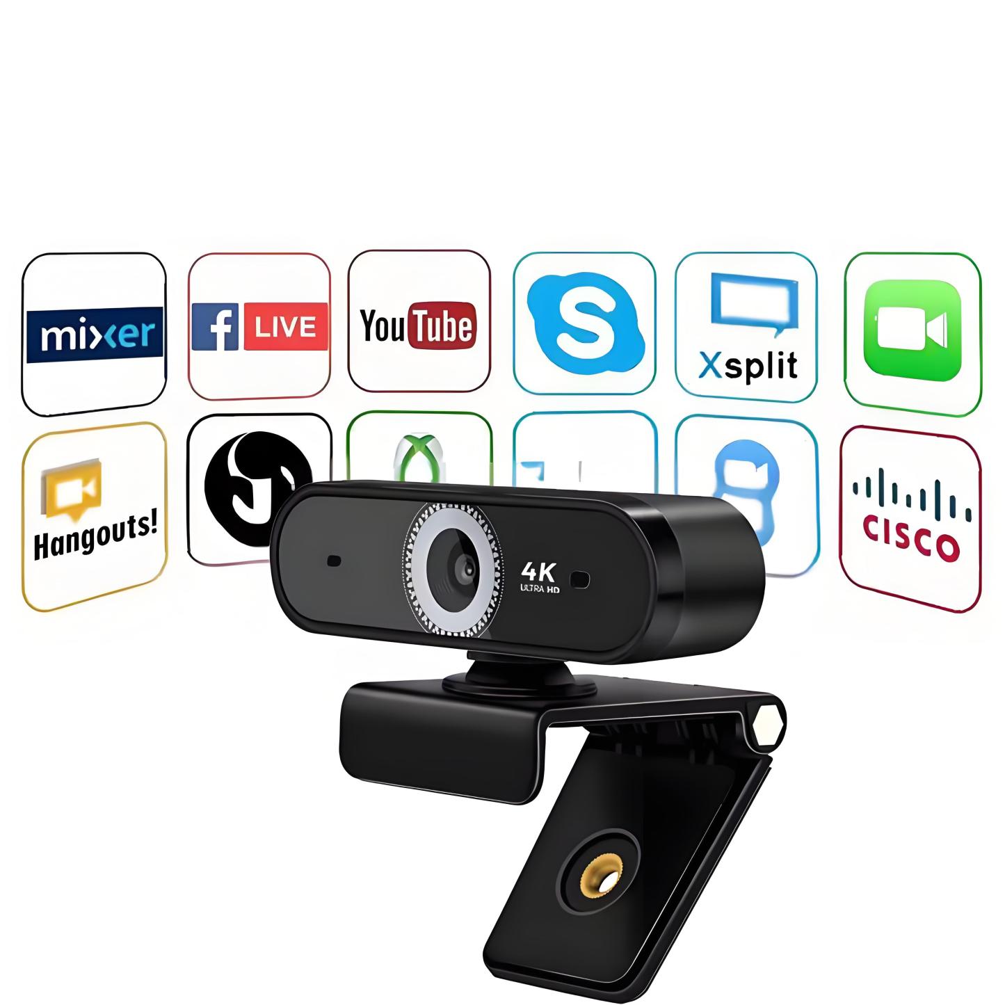 4K Auto Focus Webcam 13MP 10x Zoom USB Video Camera for PC Laptop Online Teaching Broadcast