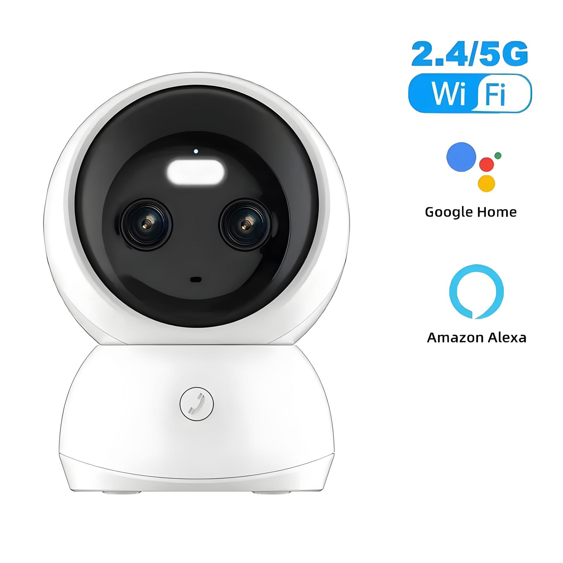 5G Wifi Dual Lens Camera Indoor 2K One-Touch-Call Baby Monitor Two Way