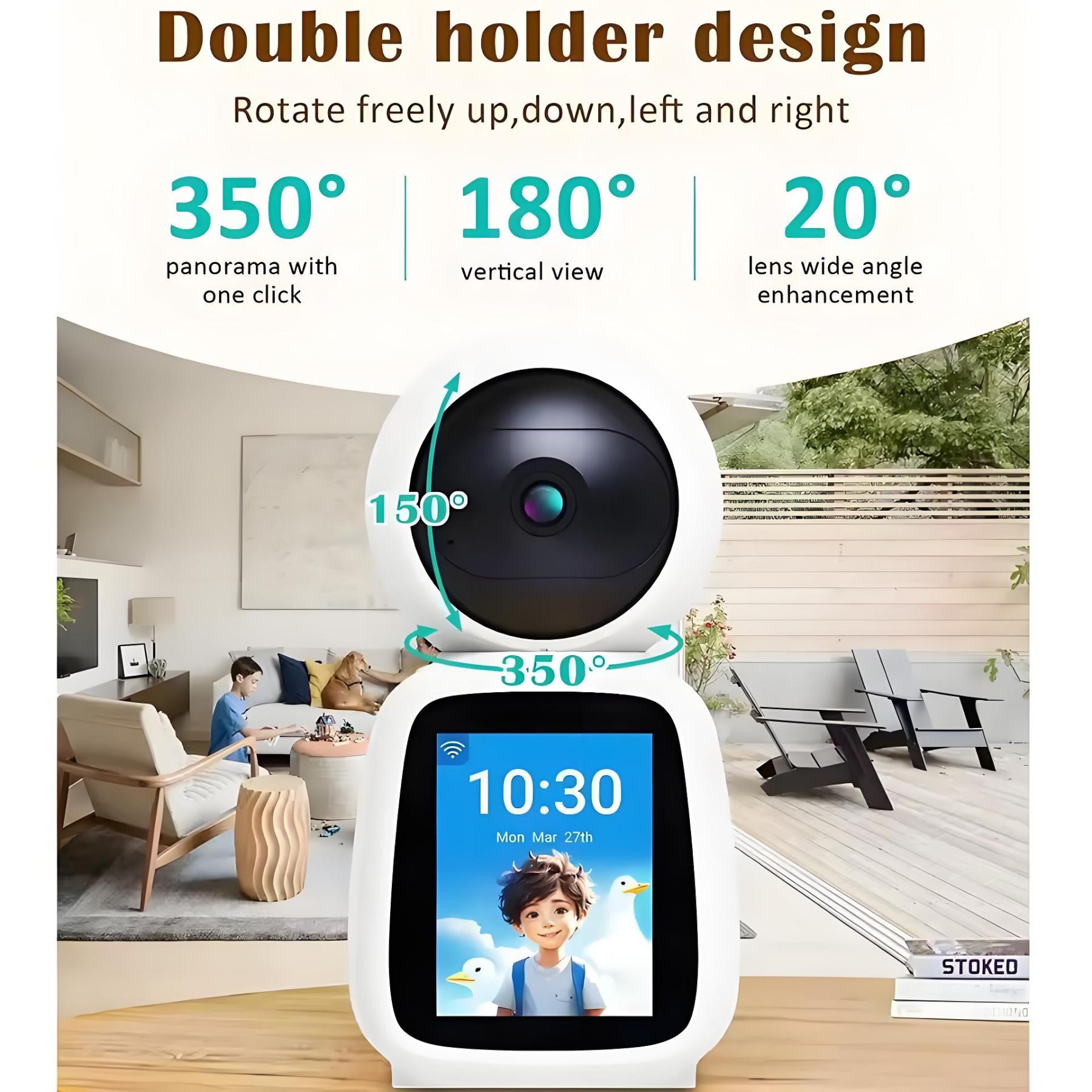 Tuya Wifi IP Camera PTZ Indoor 4MP Two-way Voice Video Call Monitoring Cam Baby Monitor 1080P HD Color Night Vision Surveillance