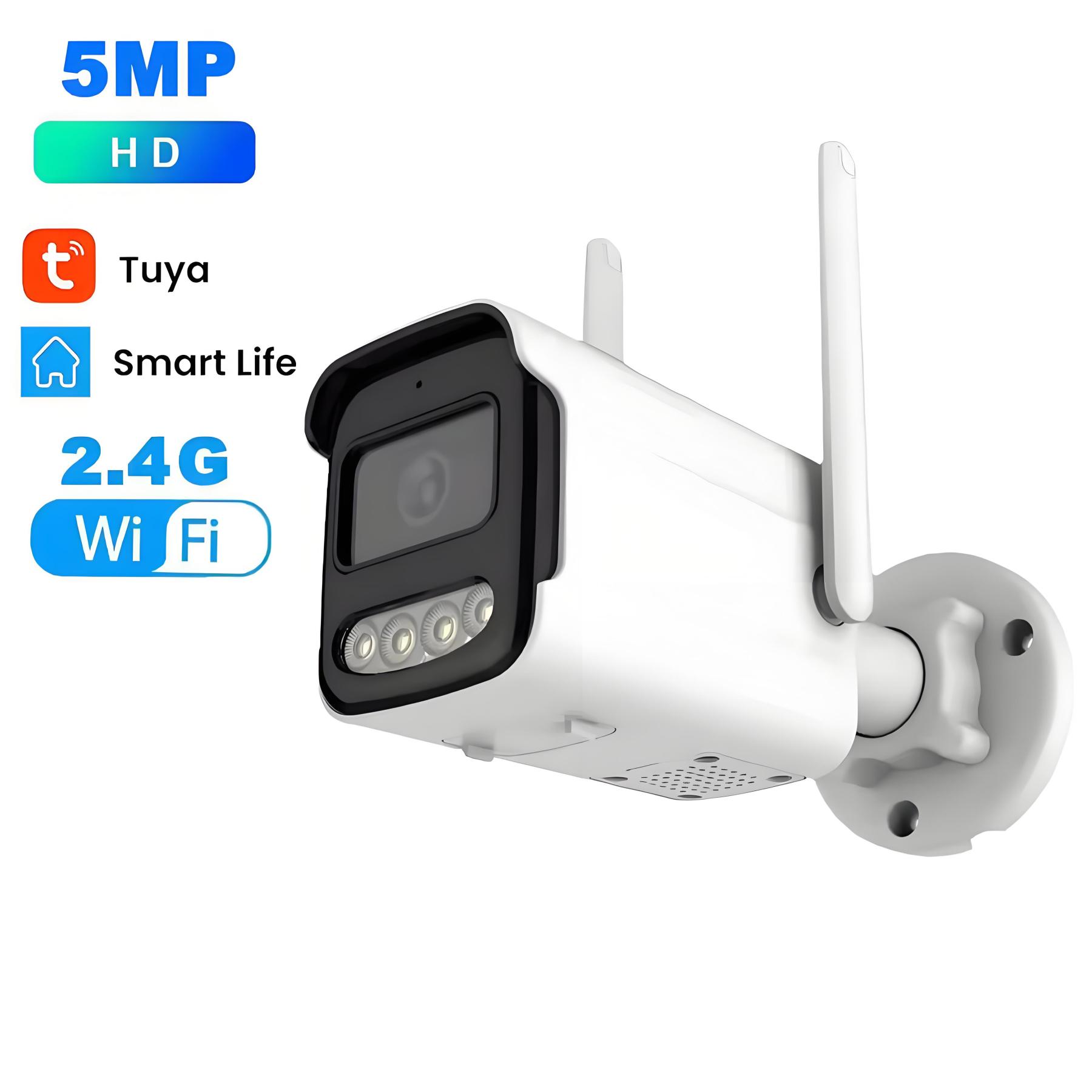 Tuya Wifi IP Camera Wireless HD 5MP AI Human Detect Camera CCTV Bullet Outdoor Surveillance Security Protection Waterproof Cam