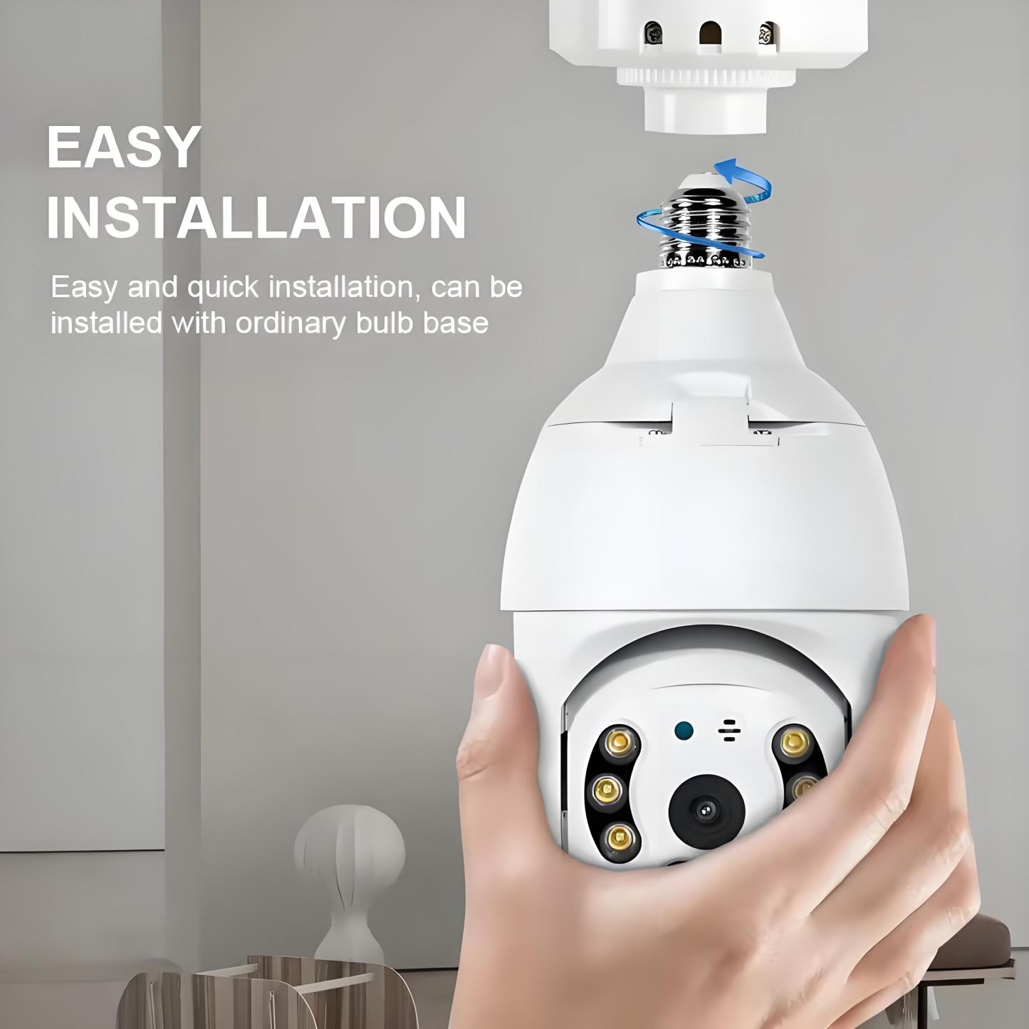 5MP Bulb Camera E27 WiFi Tuya Smart PTZ IP Security Camera CCTV Wireless Outdoor HD Video Surveillance Auto Tracking Monitoring