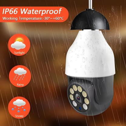 5G Wifi E27 Bulb Camera Tuya Smart 5MP PTZ Security Camera Outdoor Wireless AI Human Detect Surveillance Color Night Vision Cam