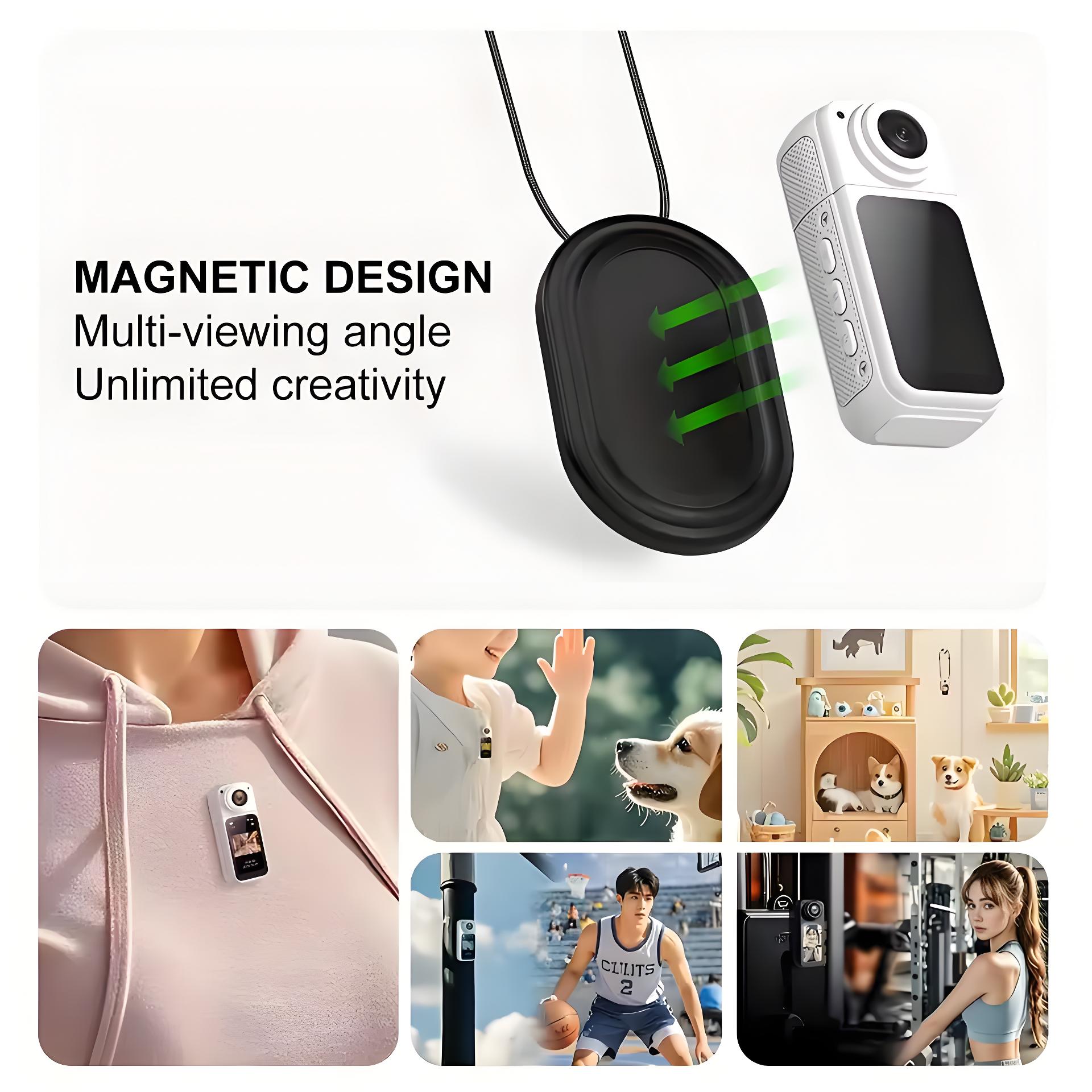 Thumb Camera 2.7K Mini Wifi Action Camera 180° Rotate Sport Cam DV Cycling Recorder Magnetic Attraction Outdoor Small Camcorder