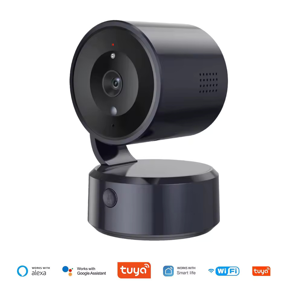5MP WIFI Tuya Camera Two Way Talk Indoor Baby Monitor 4X Zoom PTZ 360° Surveillance Cameras Support Alexa Google Smart Life