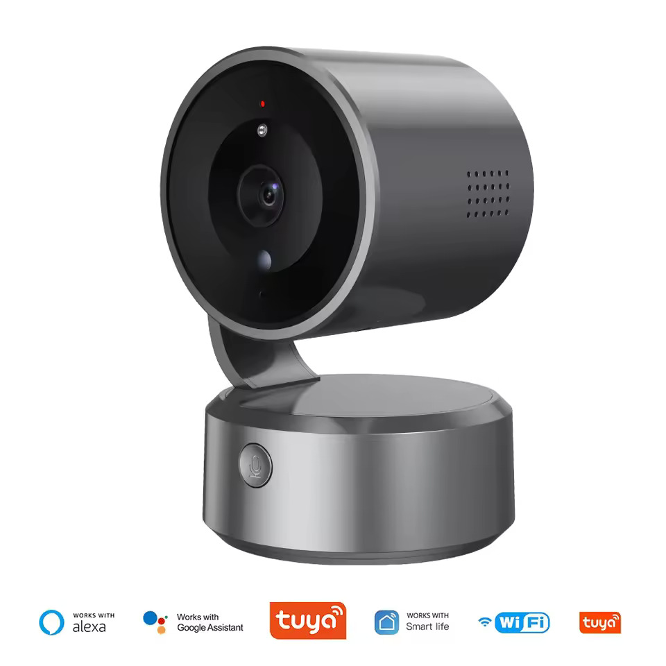 5MP WIFI Tuya Camera Two Way Talk Indoor Baby Monitor 4X Zoom PTZ 360° Surveillance Cameras Support Alexa Google Smart Life
