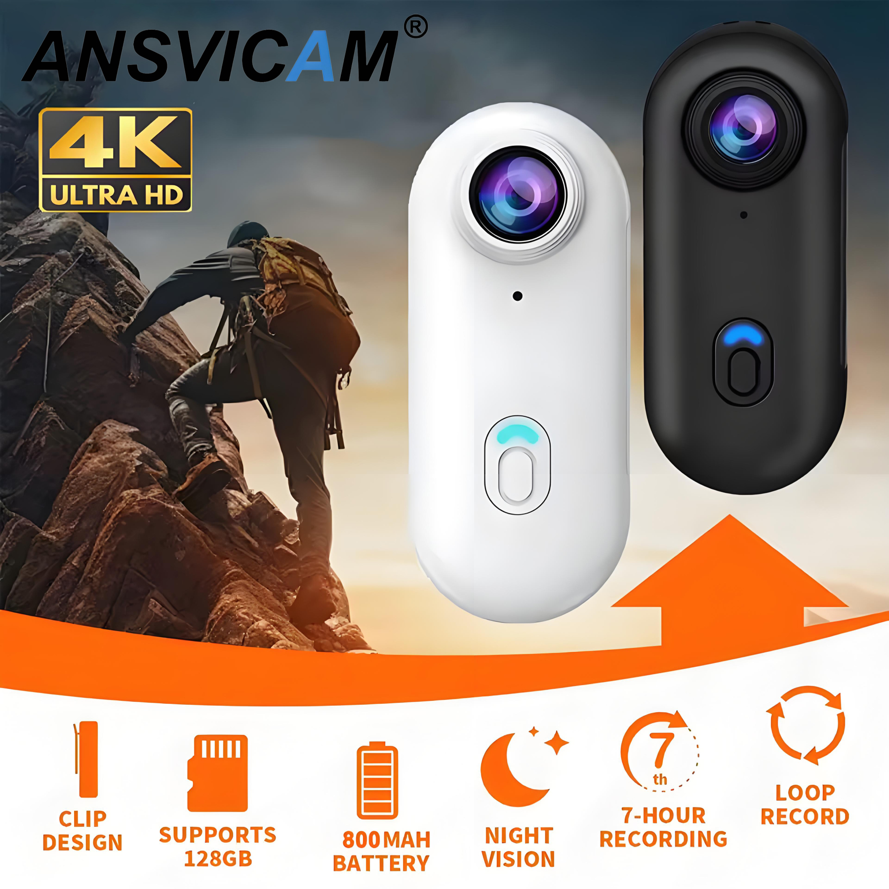 4K Bodycam Mini Camera Outdoor Action Bike Sport Magnetic Wearable Camera Wifi Waterproof Vlog Body Helmet Camera for Cycling