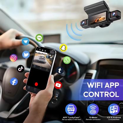 4 Channel WiFi Car DVR 360° All Sides Dash Cam 4*1080P Front & Rear Left Right Dash Camera for Cars 24H Parking Monitor Recorder