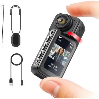Thumb Camera 2.7K Mini Wifi Action Camera 180° Rotate Sport Cam DV Cycling Recorder Magnetic Attraction Outdoor Small Camcorder
