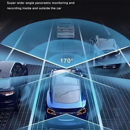 3 Channel Car DVR UHD 4K 3-Lens Inside Vehicle Dash Cam Three Way Camera DVRs Recorder Video Registrator GPS Dashcam Camcorder