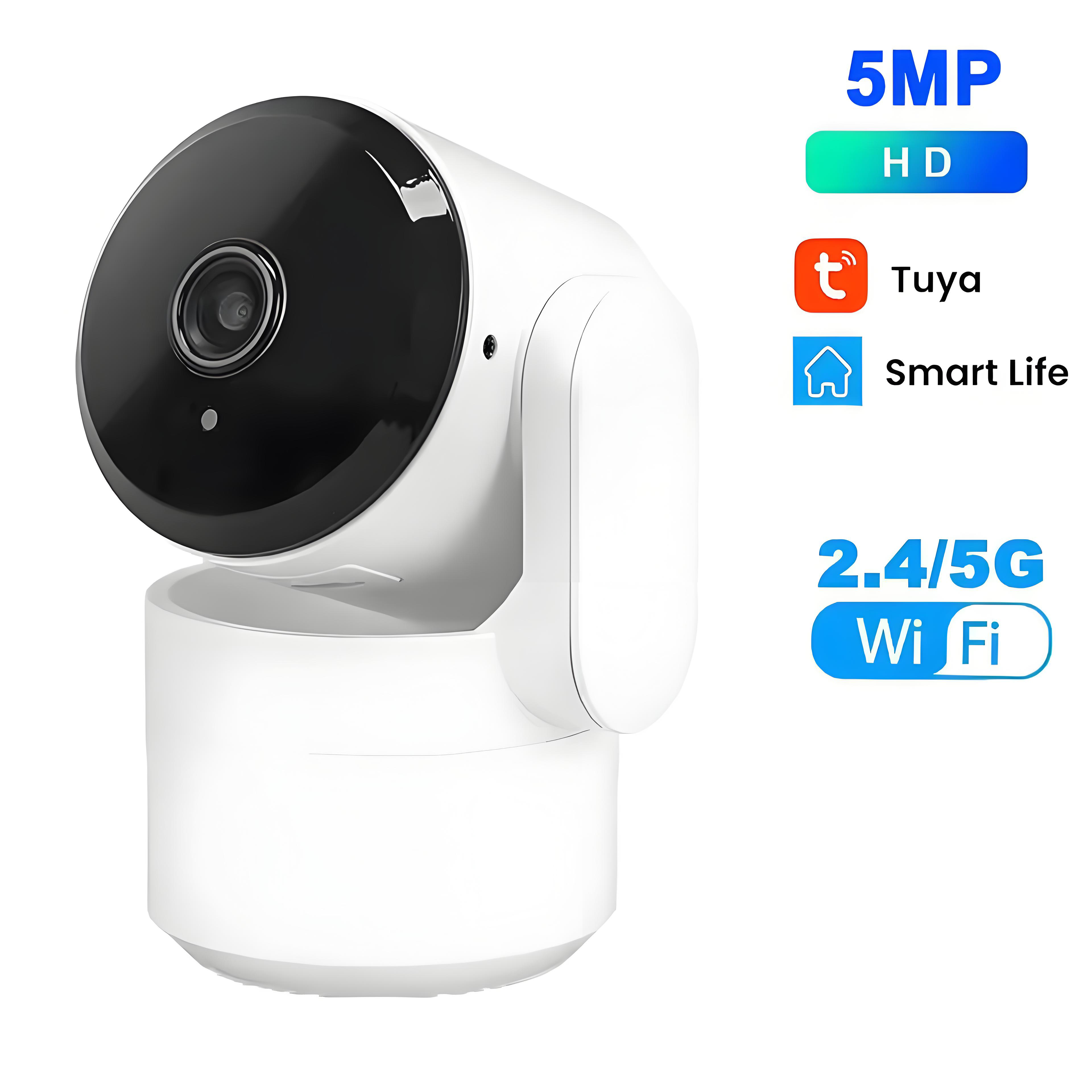 2K 5G/2.4G Wi-Fi Indoor Security Camera HD 360-Degree Pan Baby Pet Monitor IP Camera 2-Way Audio Home Security Surveillance