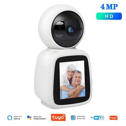 Tuya Wifi IP Camera PTZ Indoor 4MP Two-way Voice Video Call Monitoring Cam Baby Monitor 1080P HD Color Night Vision Surveillance