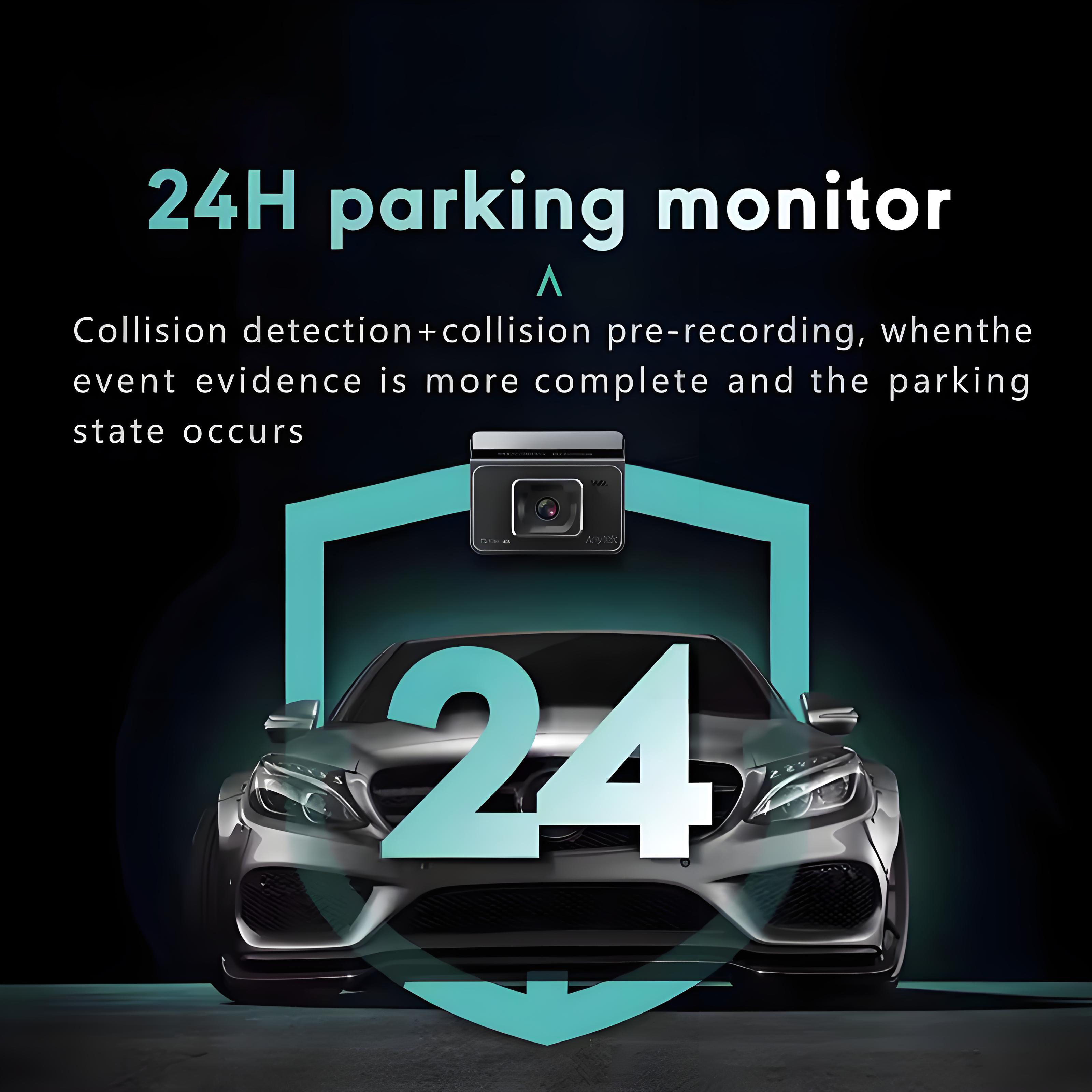 2 Channel 4K Dashcam GPS Wifi Car DVR Camera Video Recorder Front and Rear HD 1080P Dual Lens Dash Camera 24H Parking Monitoring