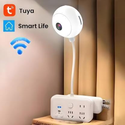 Tuya Indoor USB Light Bulb WiFi Camera 2K 5MP Mini Wireless Security IP Camera IR Color Night Vision Smart Life Baby Monitor Cam