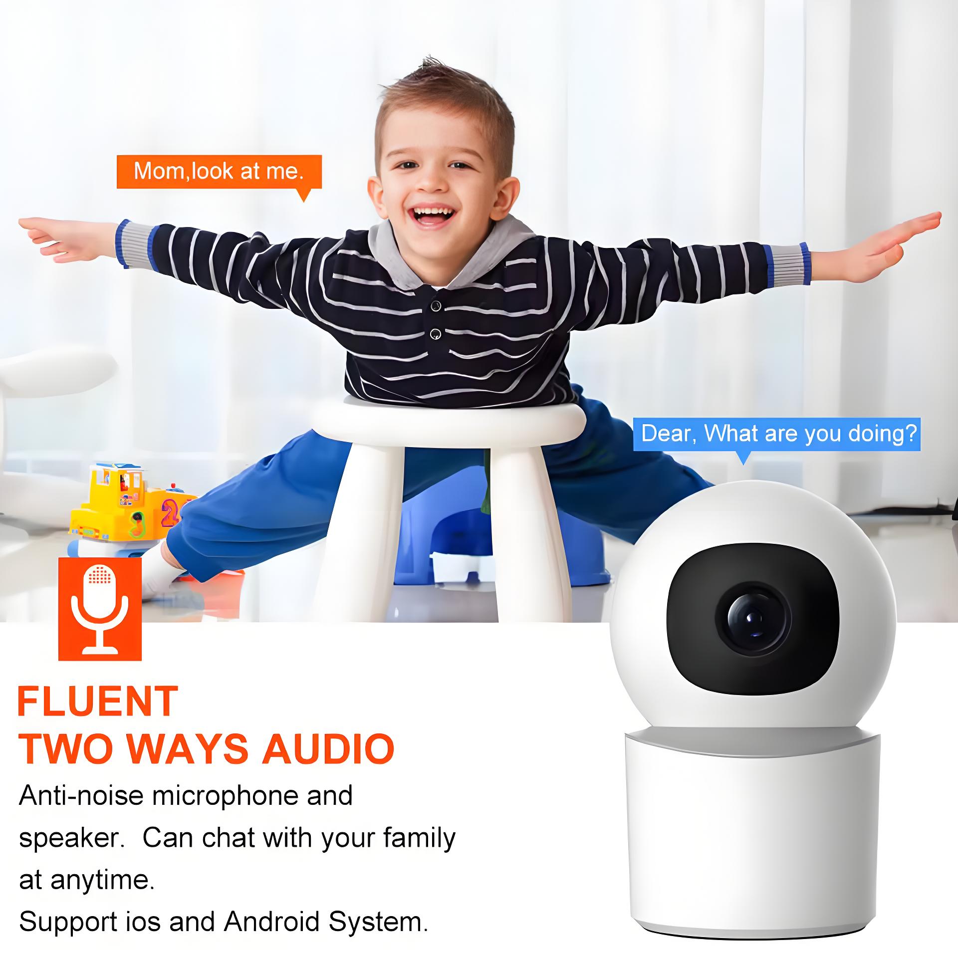 5G WiFi IP Camera Indoor 5MP Wireless Home Security Camera Auto Tracking Baby Monitor Color Night Vision Video Surveillance