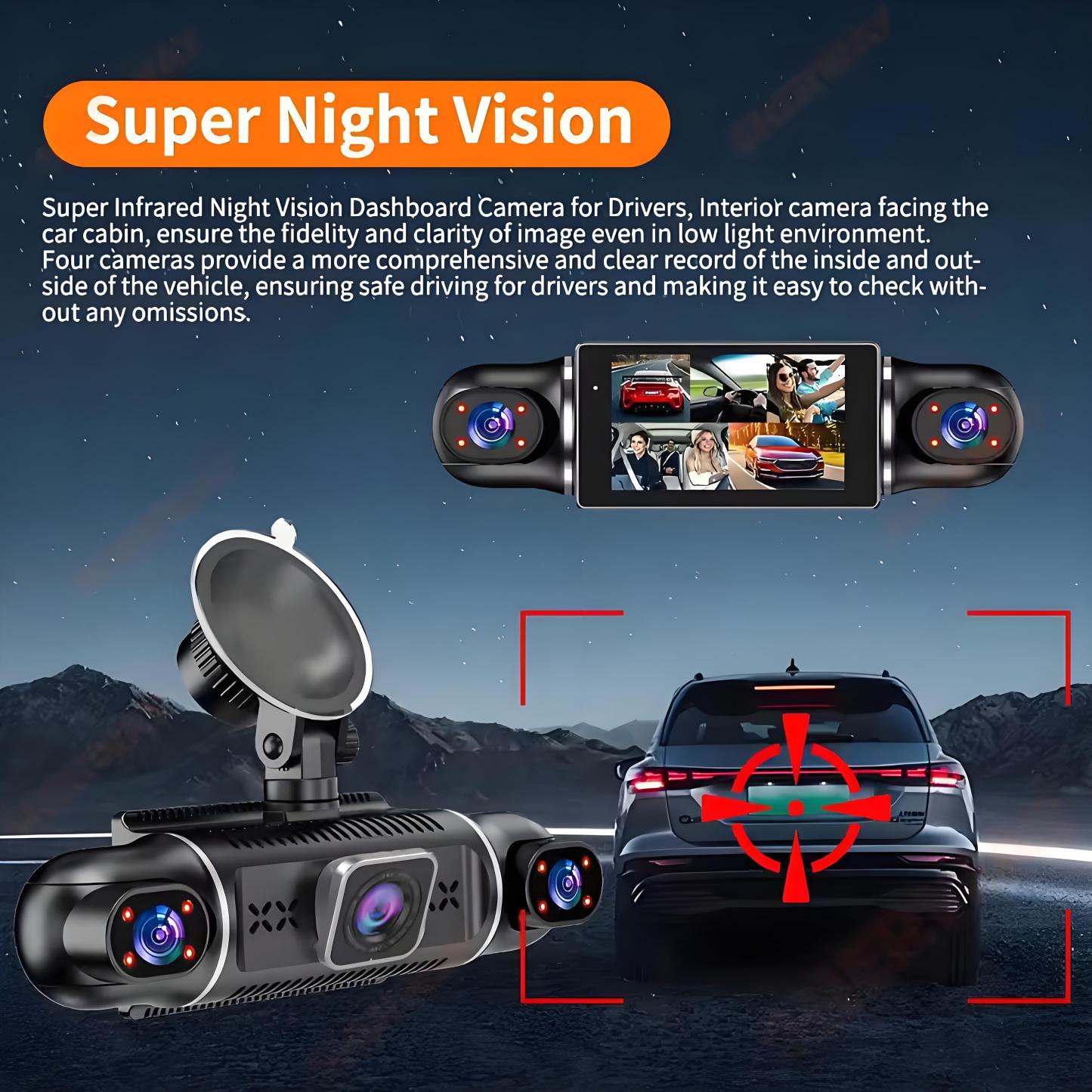 5 Channel Car DVR UHD 1080P 5-Lens Inside Vehicle Dash Cam 360° All Sides Car Camera Wifi Video Driving Registrator GPS Dash Cam