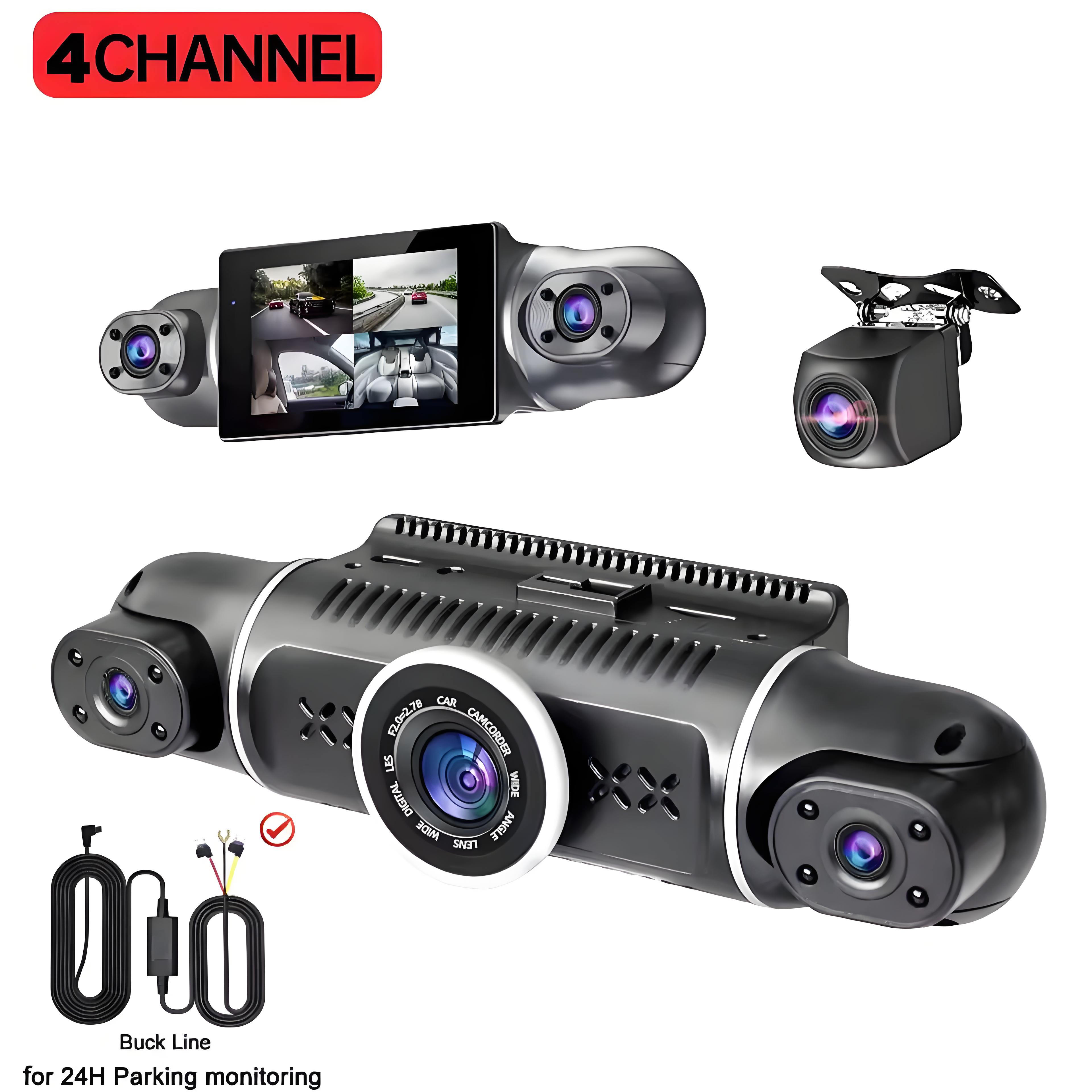 4 Channel GPS Car DVR Dash Cam 24h Parking Monitor 4 Lens*HD 1080P DVRS WiFi Recorder Video Rear View Camera Dashcam Camcorder