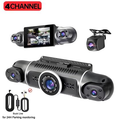 4 Channel GPS Car DVR Dash Cam 24h Parking Monitor 4 Lens*HD 1080P DVRS WiFi Recorder Video Rear View Camera Dashcam Camcorder