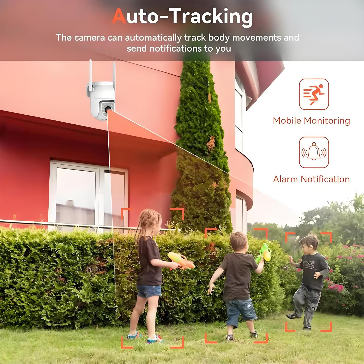 Outdoor Wifi Camera 8MP 4K HD Dome PTZ Security Camera Auto Tracking 5MP IP Cam Wireless CCTV Video Surveillance Monitor