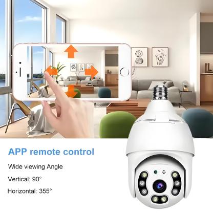 5MP Bulb Camera E27 WiFi Tuya Smart PTZ IP Security Camera CCTV Wireless Outdoor HD Video Surveillance Auto Tracking Monitoring