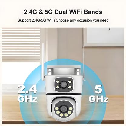 10MP Tuya Wifi PTZ Camera 4K Dual Lens Dual Screen Security Camera IR Human Detection Outdoor Wireless Surveillance 10X Zoom Cam