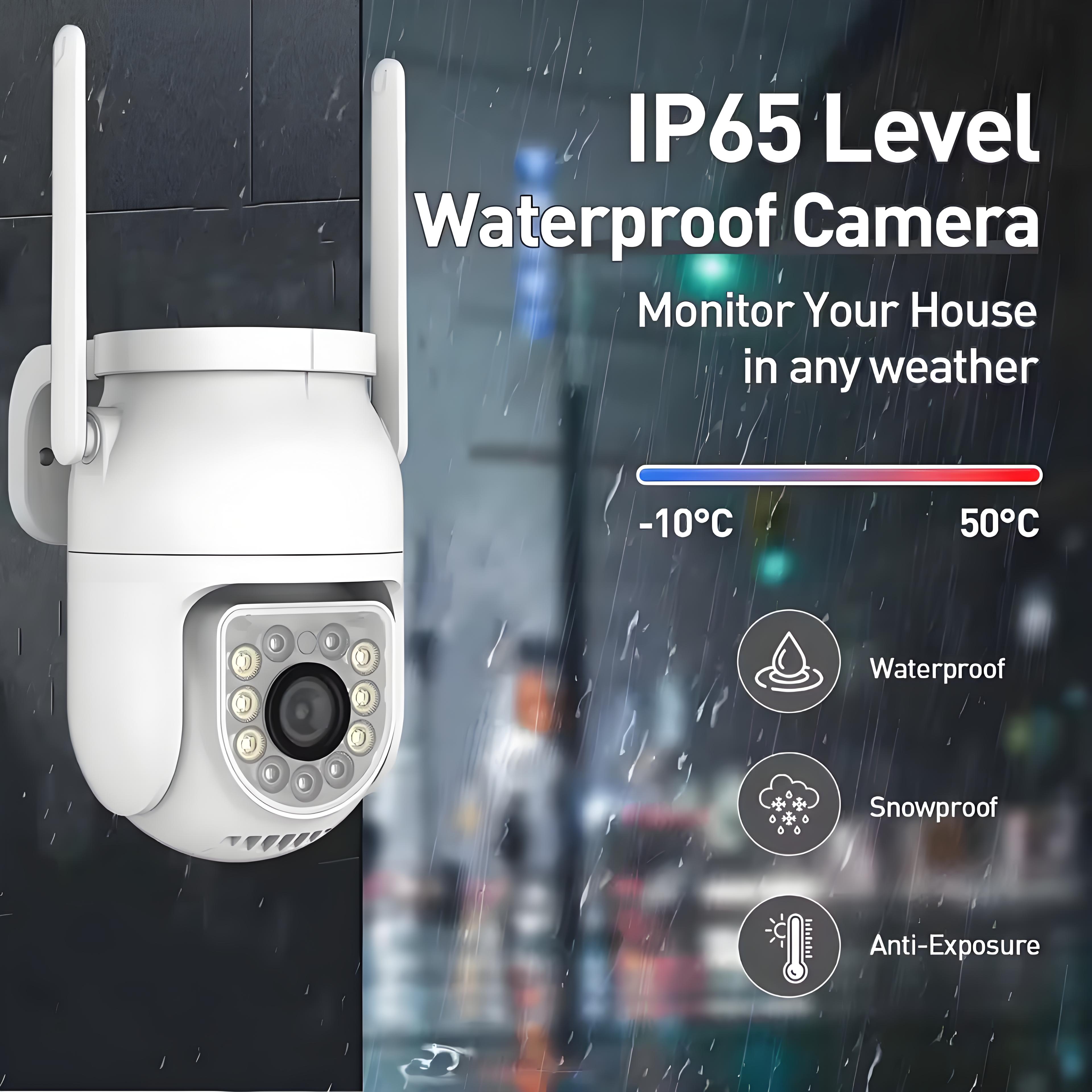 Outdoor Wifi Camera 8MP 4K HD Dome PTZ Security Camera Auto Tracking 5MP IP Cam Wireless CCTV Video Surveillance Monitor