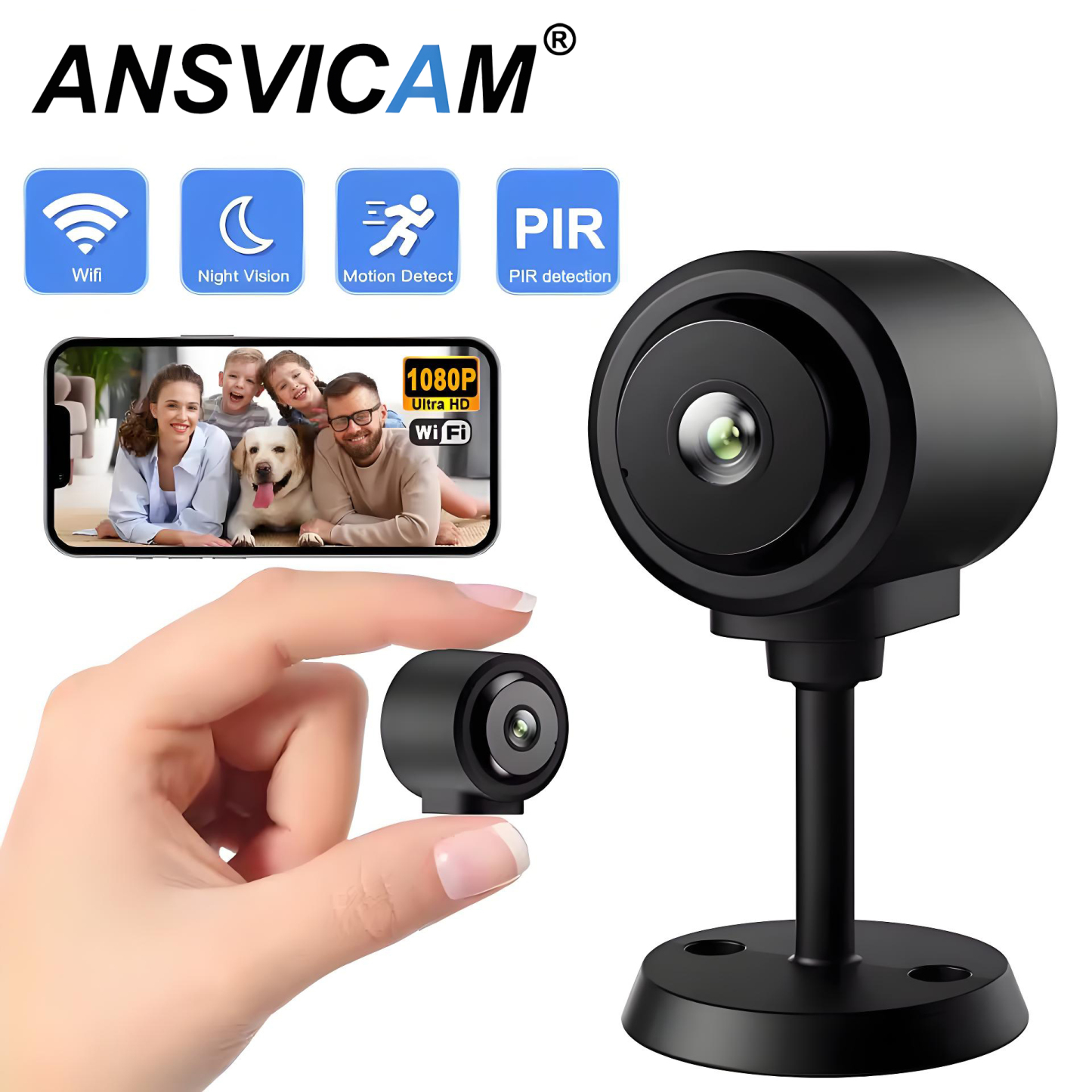 Mini Wifi Camera Indoor HD 1080P Portable Motion Detection IP Camera IR Night Vision Home Security Remote Monitoring Camera Cam