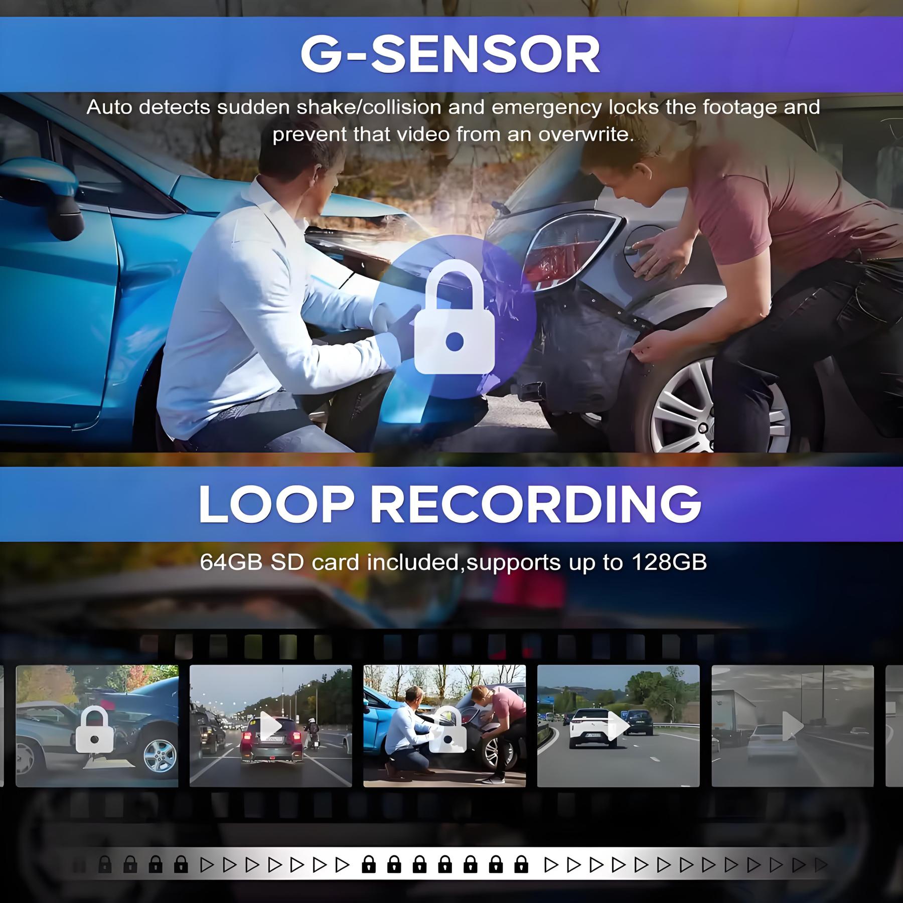 1080P Car DVR 3 Channel Dash Camera Front Inside Rear View WIFI Black Box for Cars Night Vision Video Recorder Car Accessories