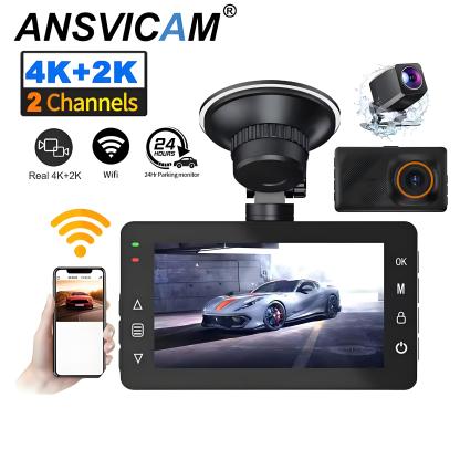 Dash Cam Dual Lens 4K HD Recording Car Camera DVR 2K Rear Camera With WIFI 3"IPS Night Vision Video Recorder 24H Parking Monitor