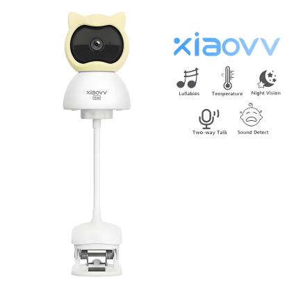 4MP 2K WiFi Indoor Baby Monitor Crying Detection Full-color Night Vision 360 Degree Rotating Baby Camera with Holder Xiaovv APP