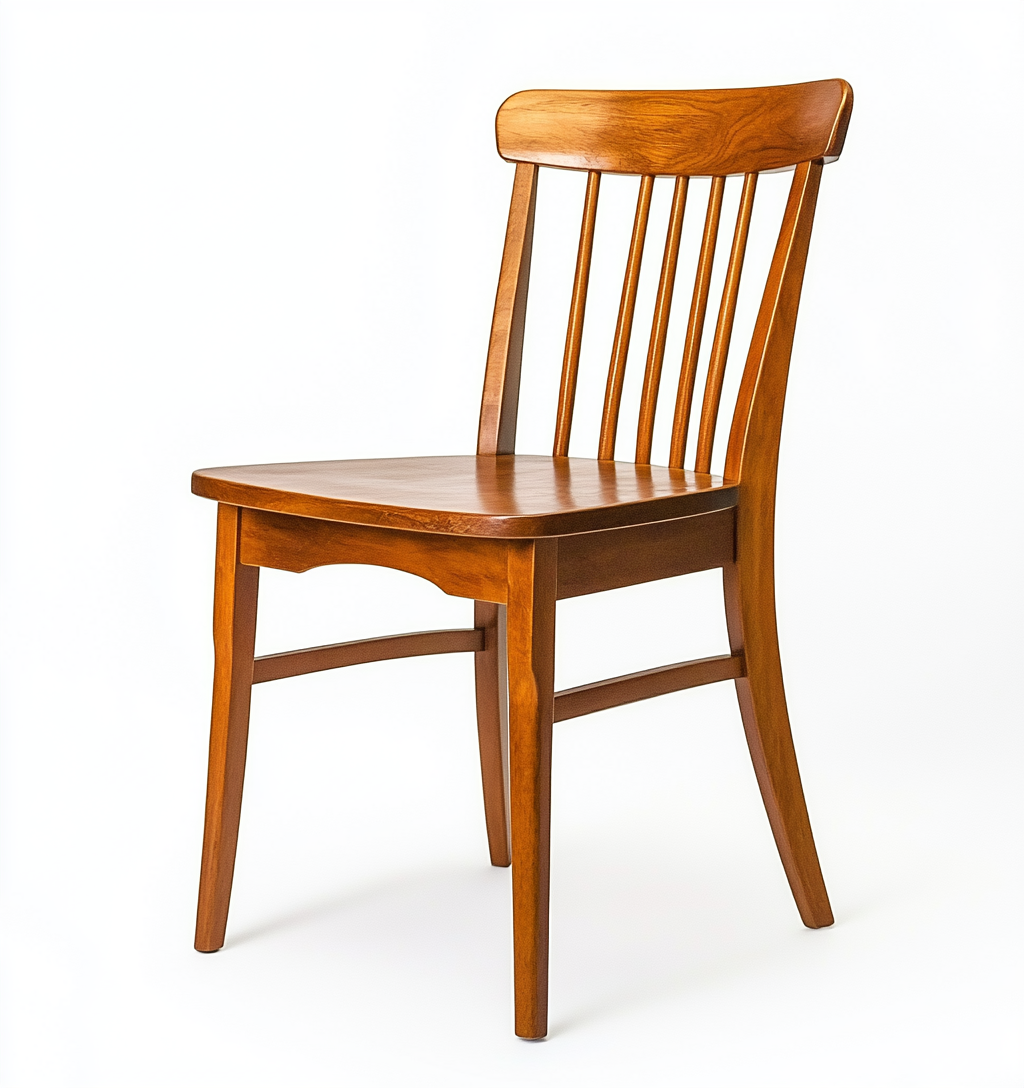 Silla de comedor clásica de madera color miel-Moblimo