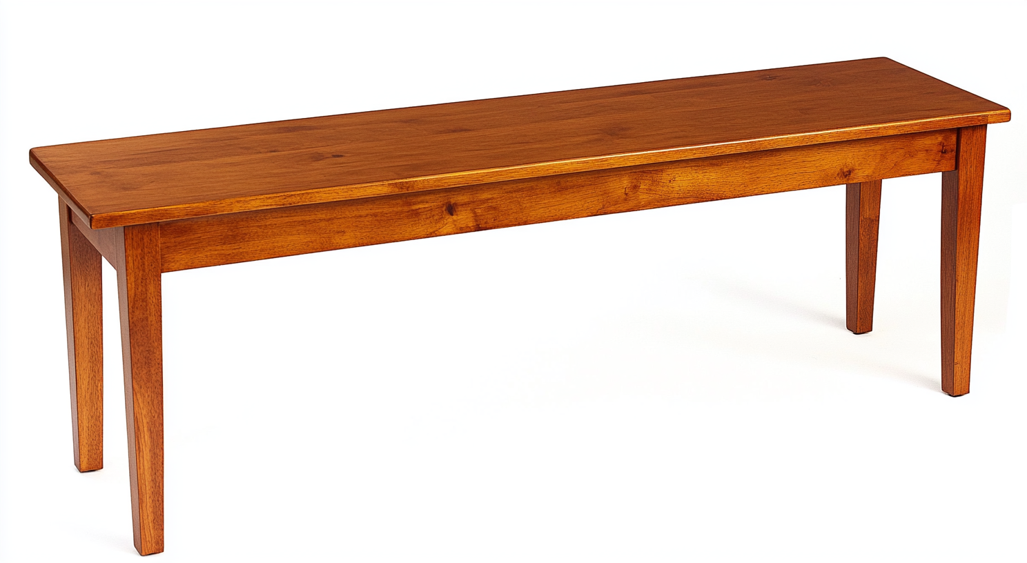 Banco de comedor rústico de madera natural, diseño sencillo-Moblimo