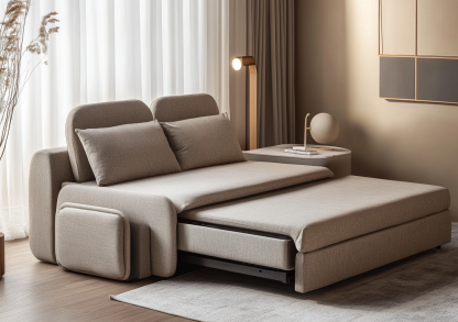 Sofá cama convertible beige-Moblimo