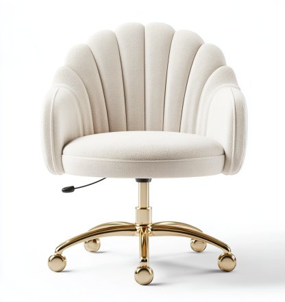 Silla de escritorio giratoria con respaldo con forma de concha-Moblimo