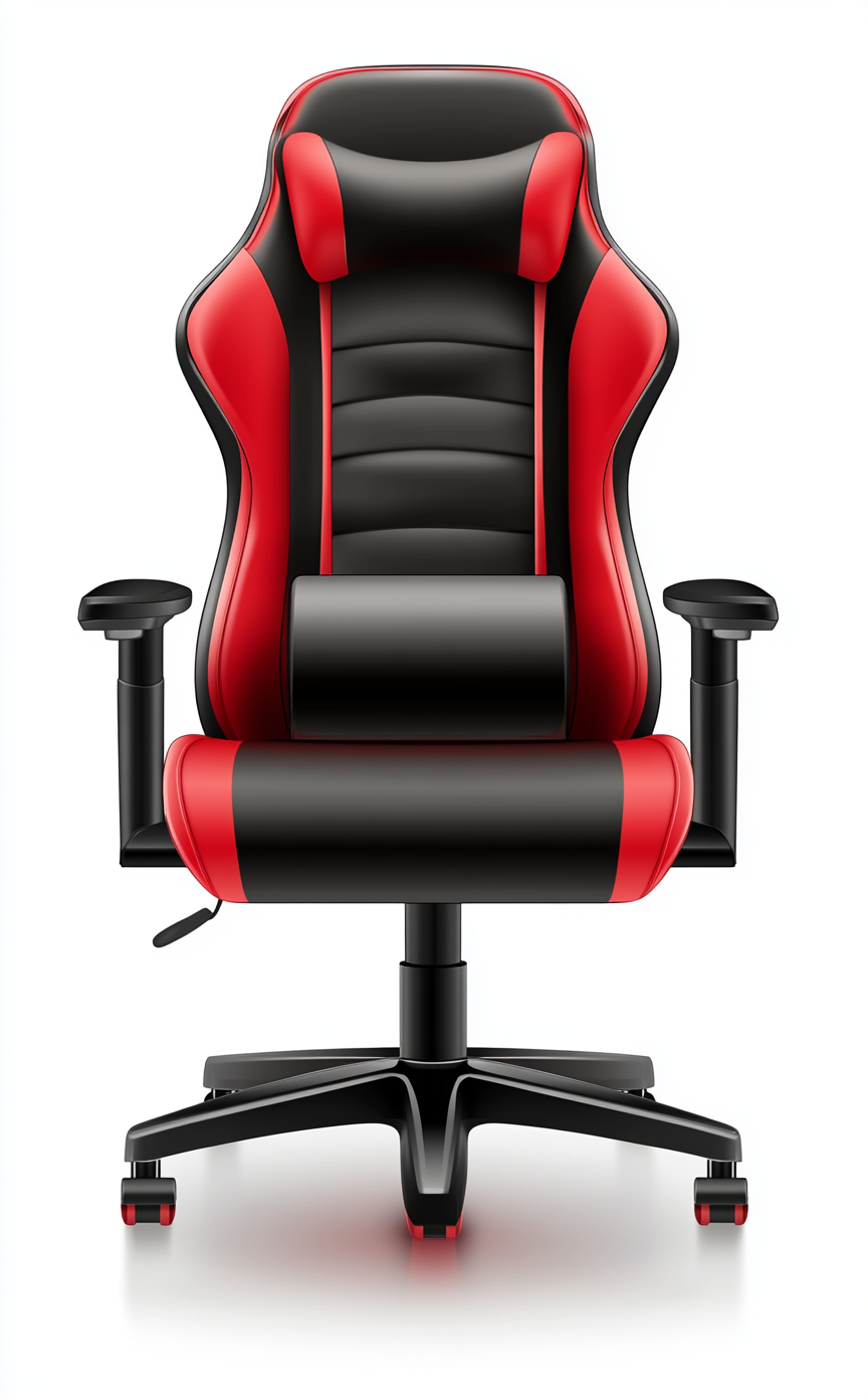 Silla ergonómica gamer con reposacabezas y soporte lumbar-Moblimo