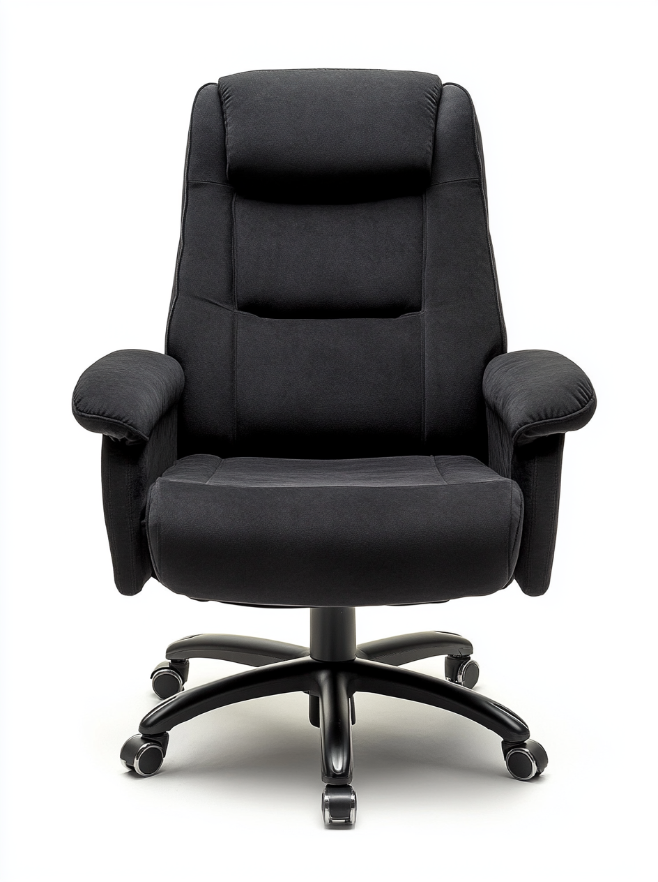 Sillón de oficina reclinable acolchado con apoyabrazos-Moblimo